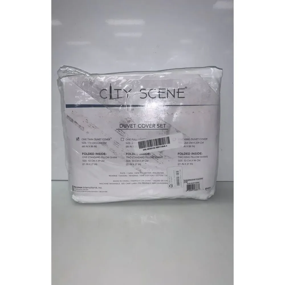 New White Twin Duvet Cover Set